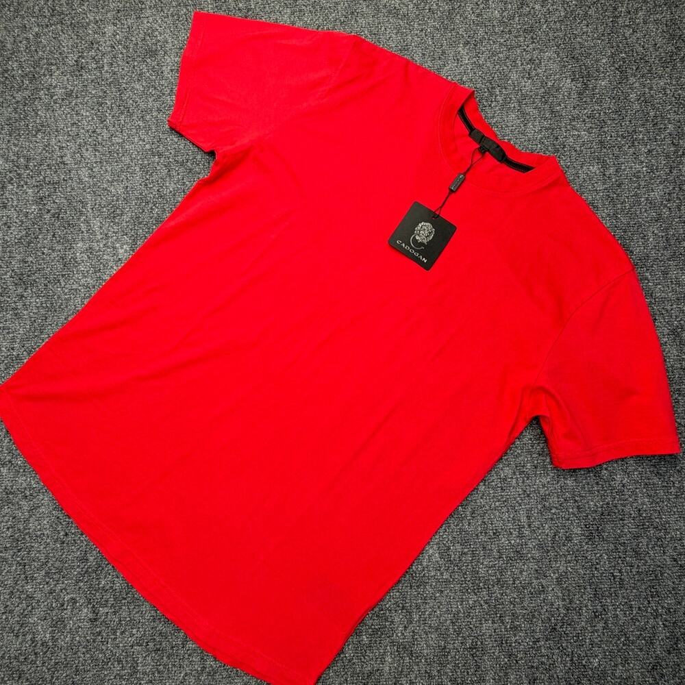 Cadogan NEW Luxury Basic Red T Shirt Mens Medium Minimal